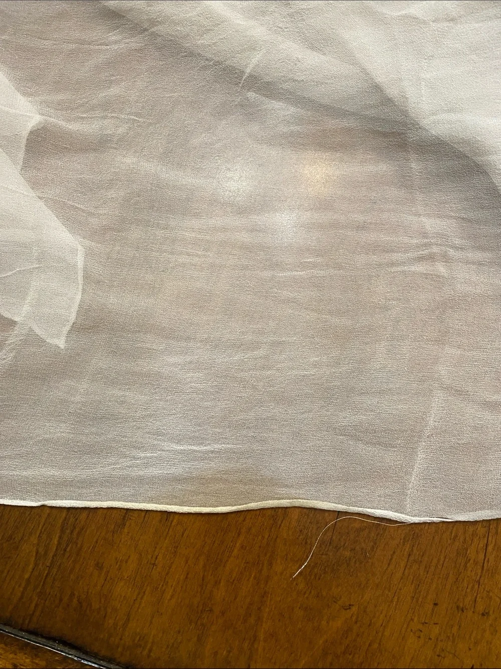 Light Grey Sheer Scarf 100% Silk